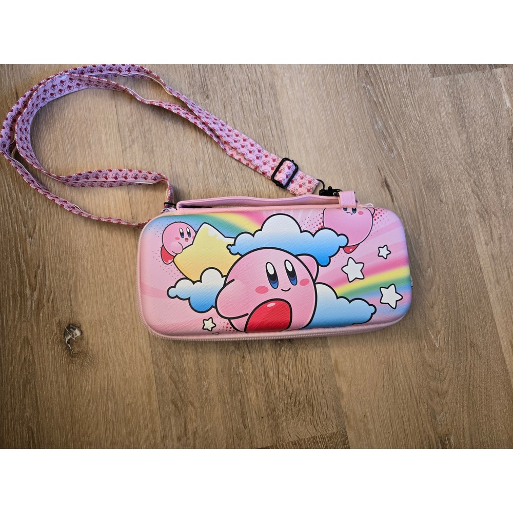 TIKOdirect Kirby Nintendo Switch Carrying Case Pink Rainbow Crossbody Travel Bag